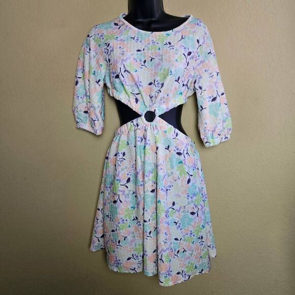 NWT ASOS Floral Cutout Dress - Picture 1 of 11